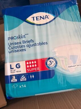 Tena ProSkin Unisex Briefs Large - Blue (Super) 14 count